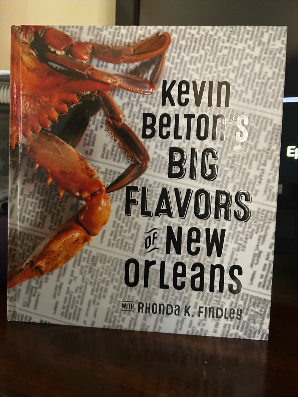 Kevin Belton's Big Flavors of New Orleans Cookbook Orange Crab Cover—signed copy